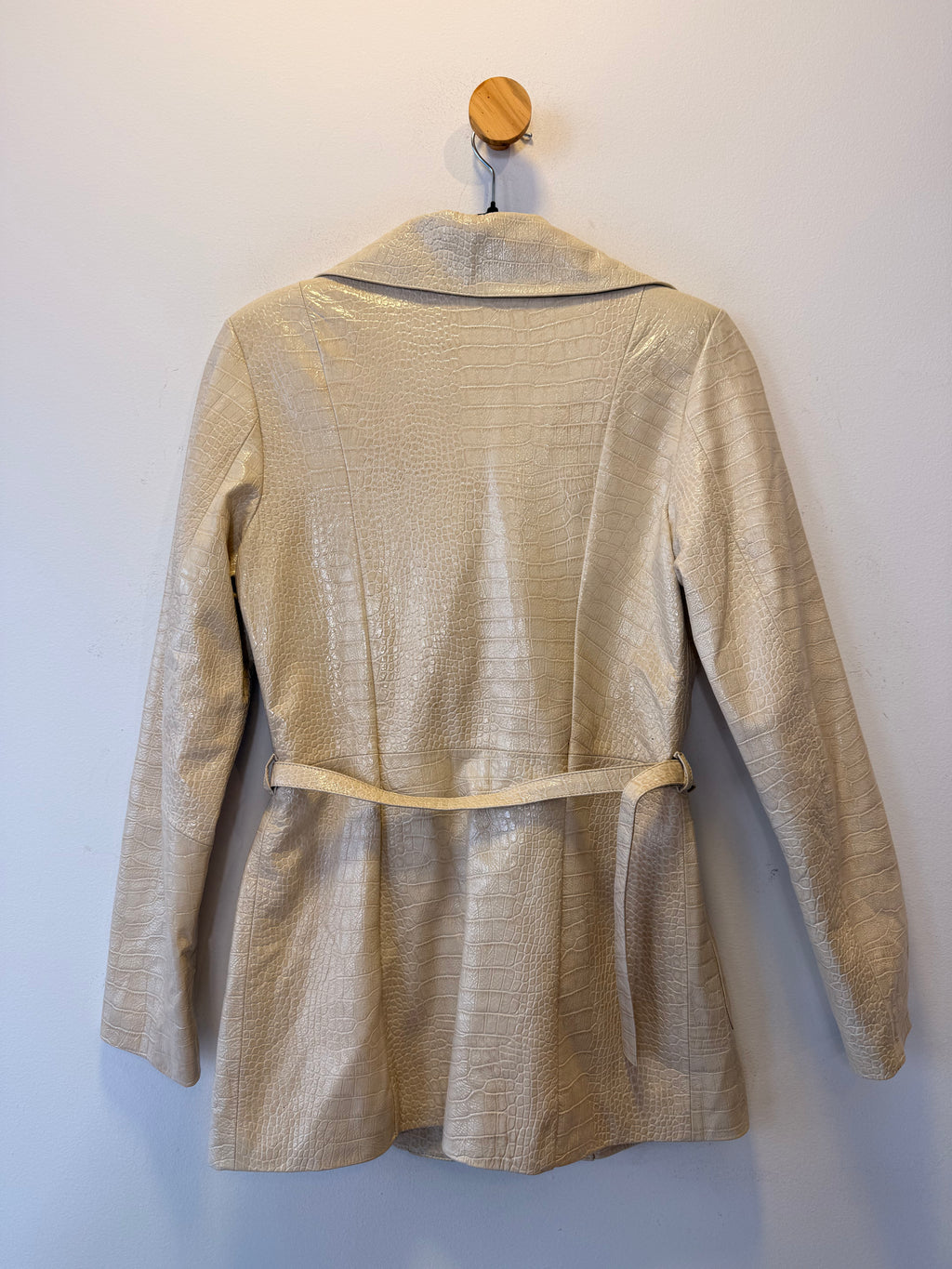 Casaco Off White Couro