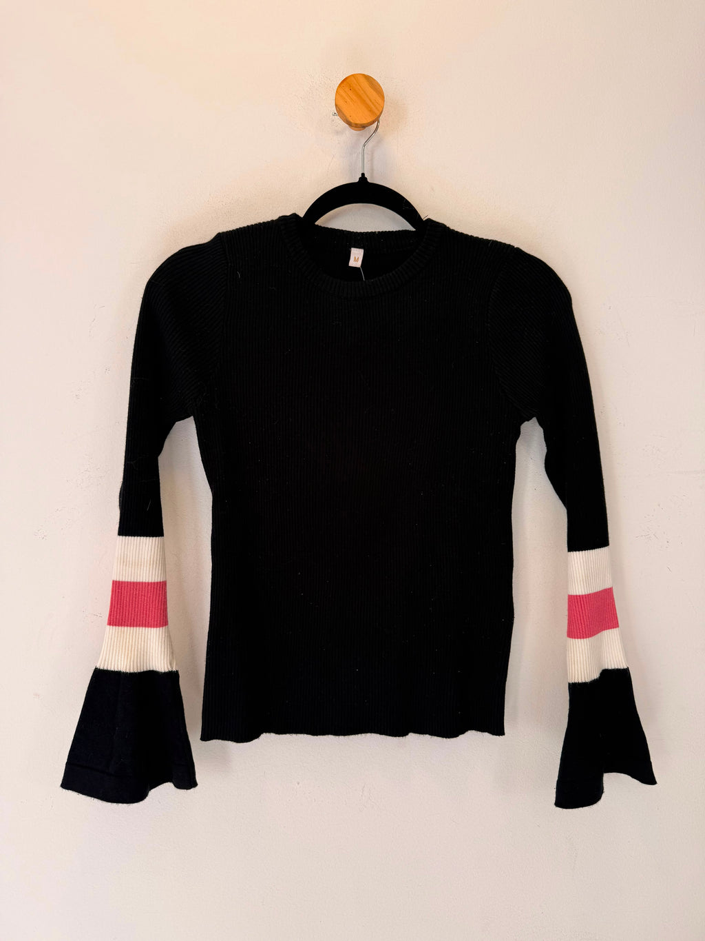 Tricot Preto Manga Sino
