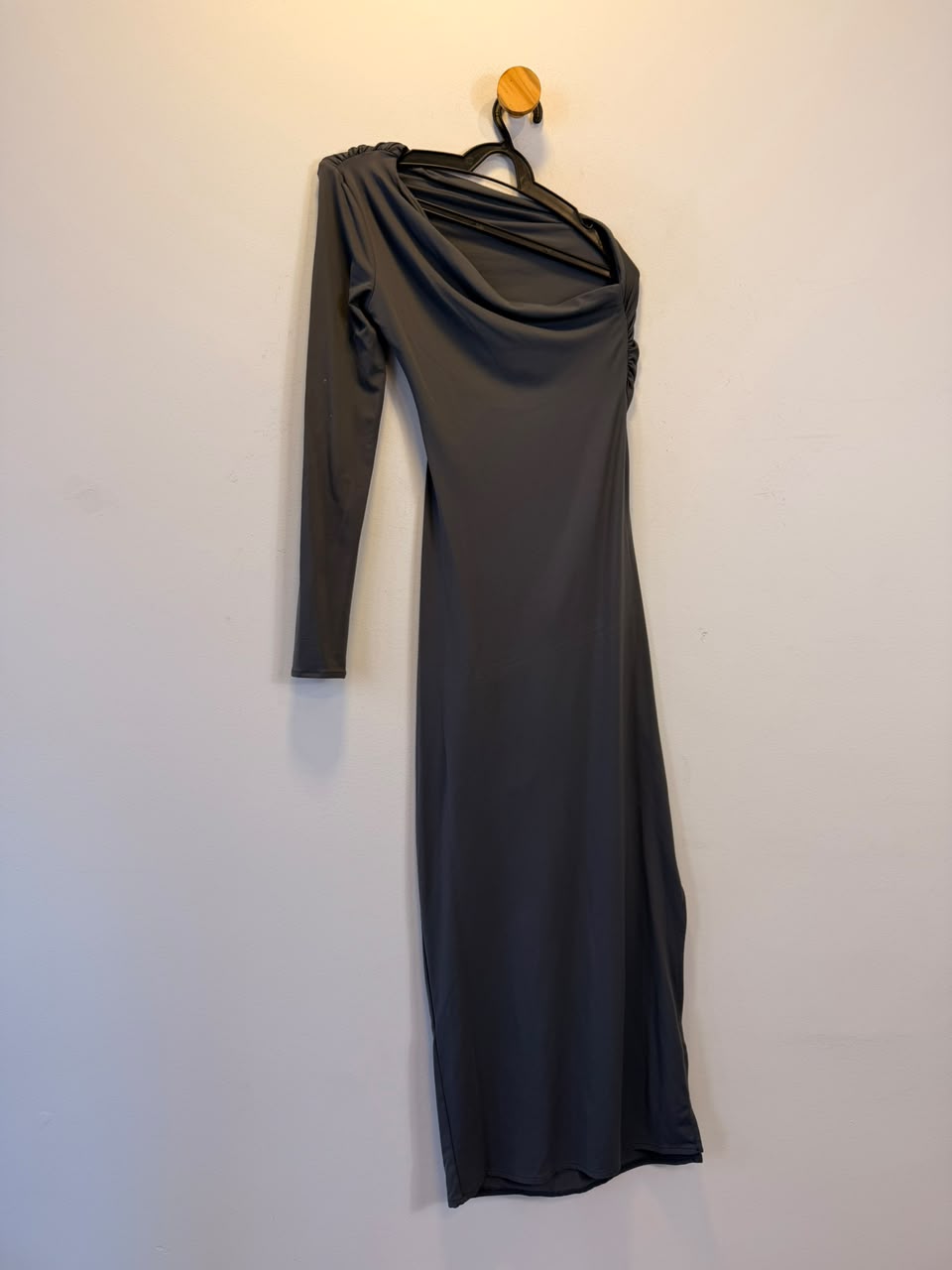 Vestido Longo Cinza Zara