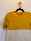 Blusa de Couro Bicolor Animale
