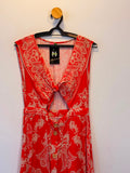 Vestido Laranja Estampa Paisley Farm