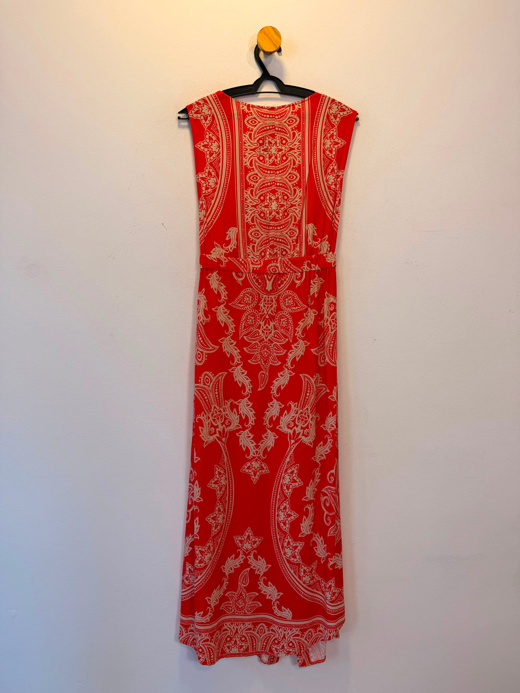 Vestido Laranja Estampa Paisley Farm