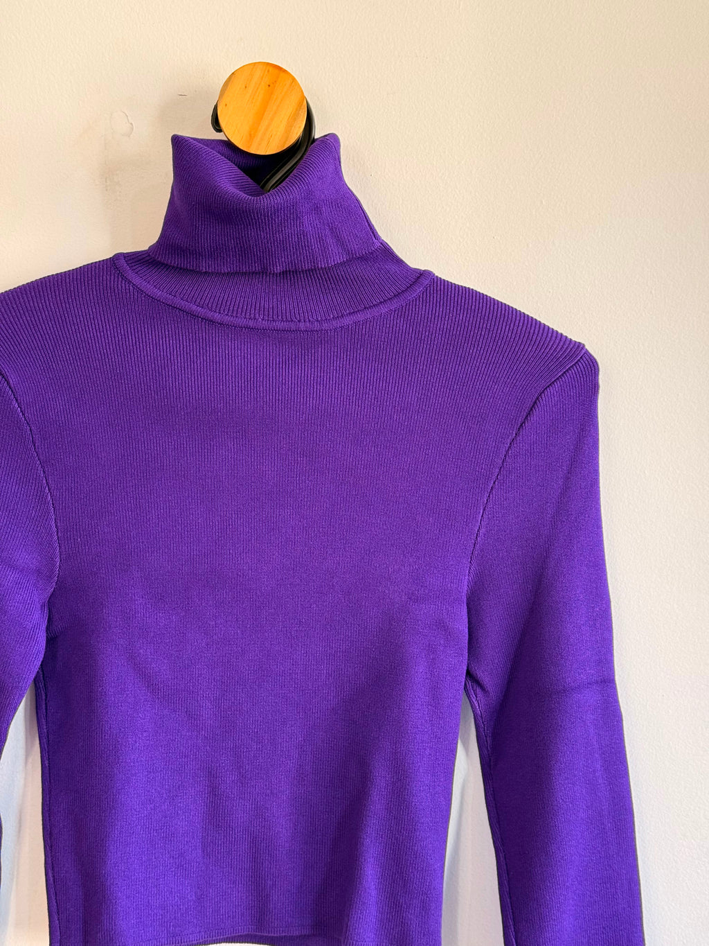 Tricot Cropped Roxo Zara