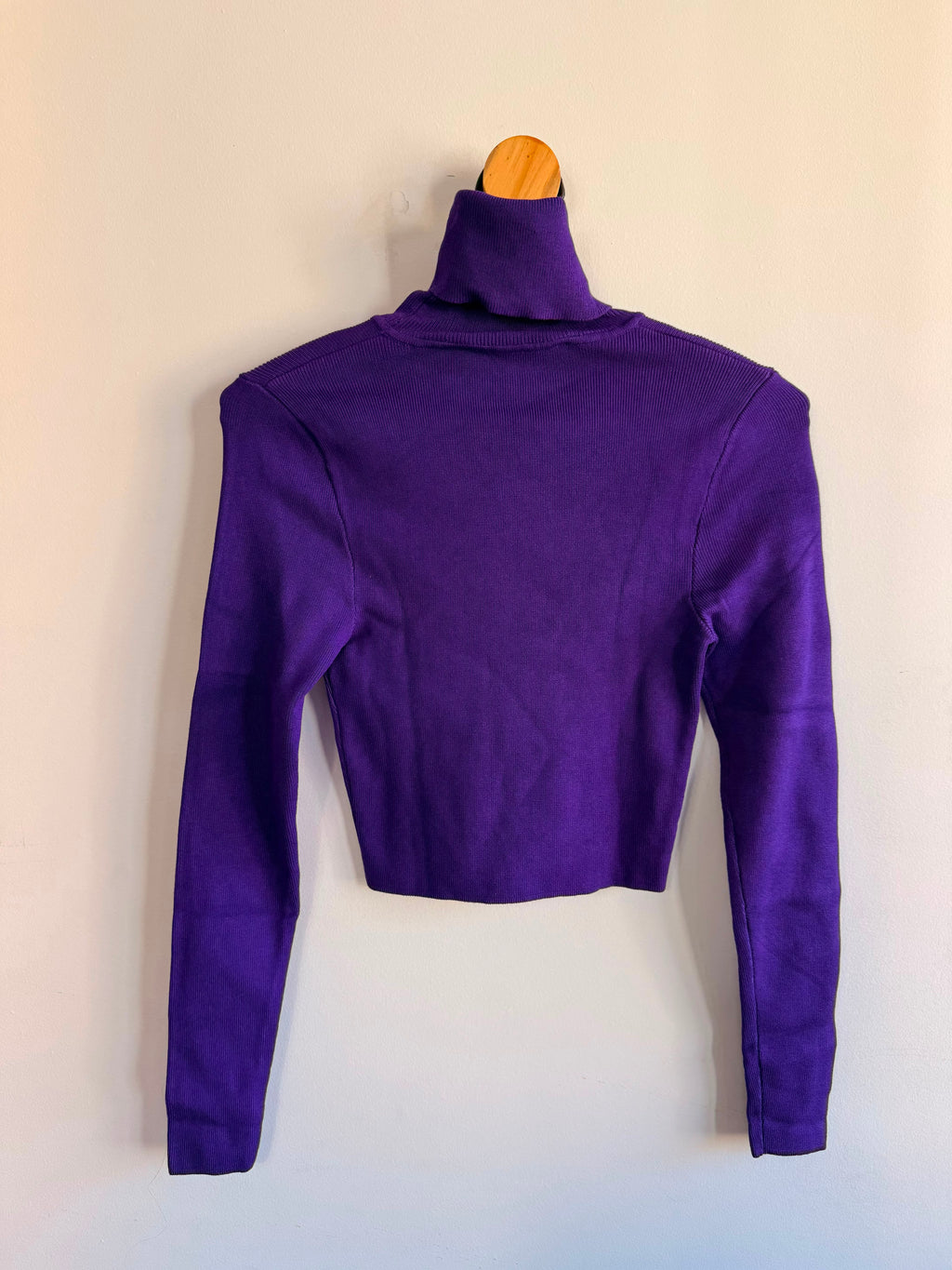 Tricot Cropped Roxo Zara