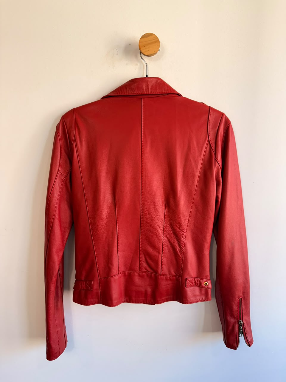 Jaqueta de Couro Vermelho