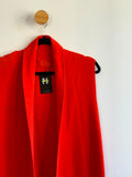 Colete Alongado de Tricot Vermelho