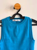 Cropped em Malha Azul Zara