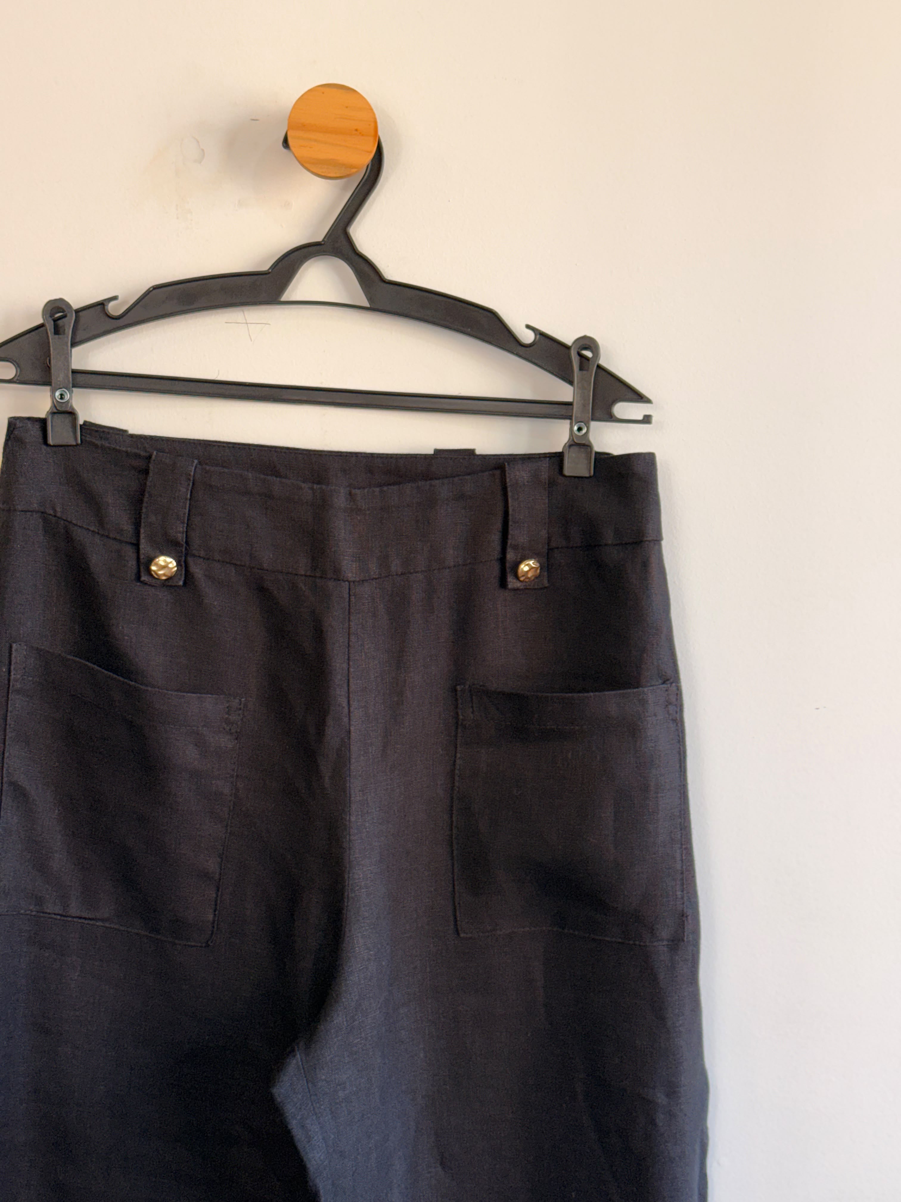 Calça Preta 100% Linho