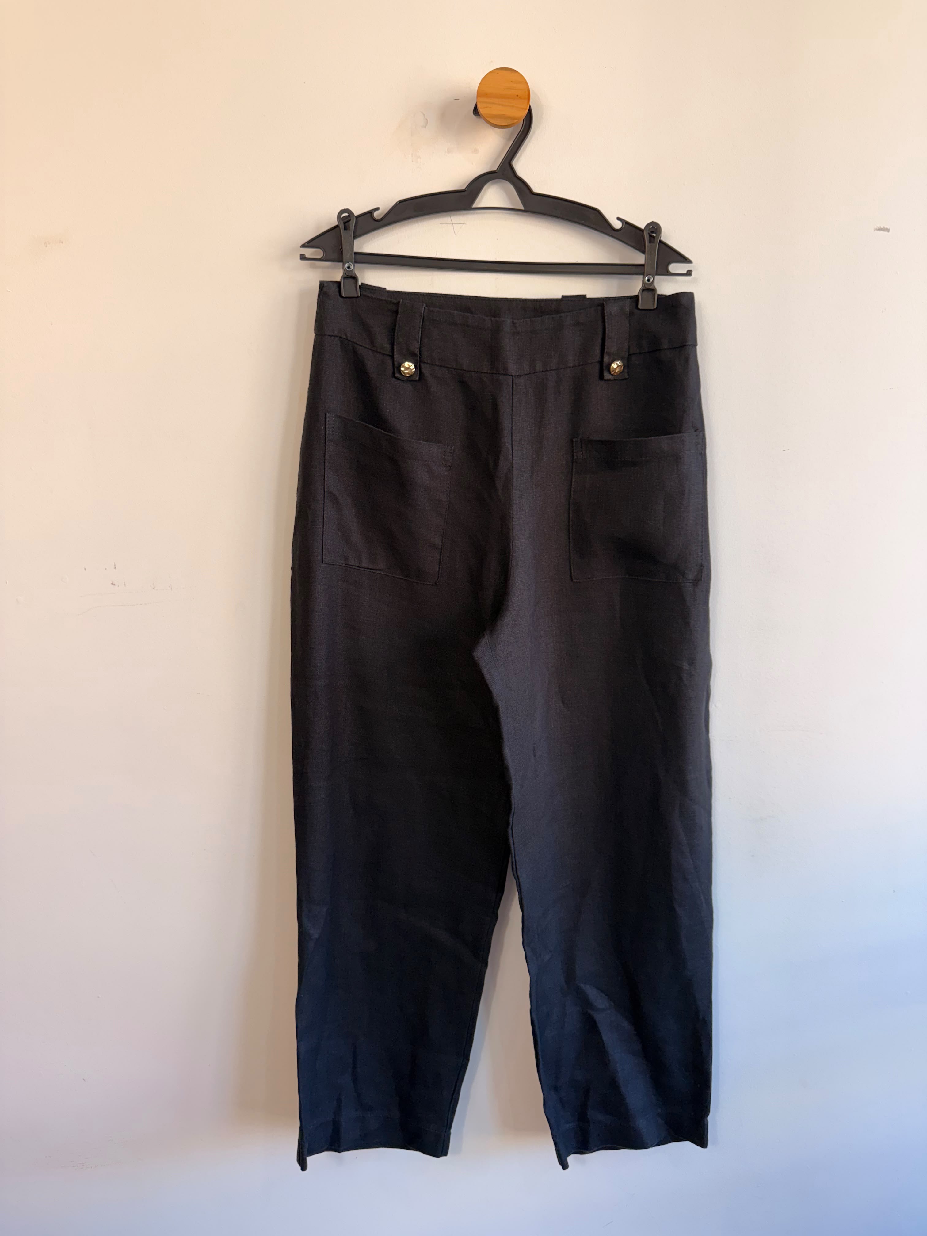 Calça Preta 100% Linho