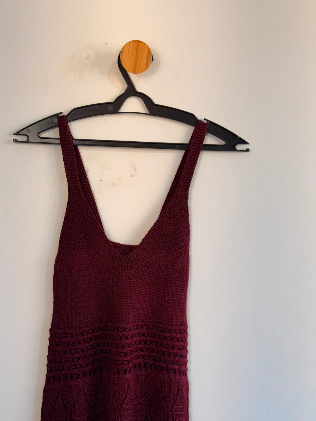 Vestido de Tricot vinho