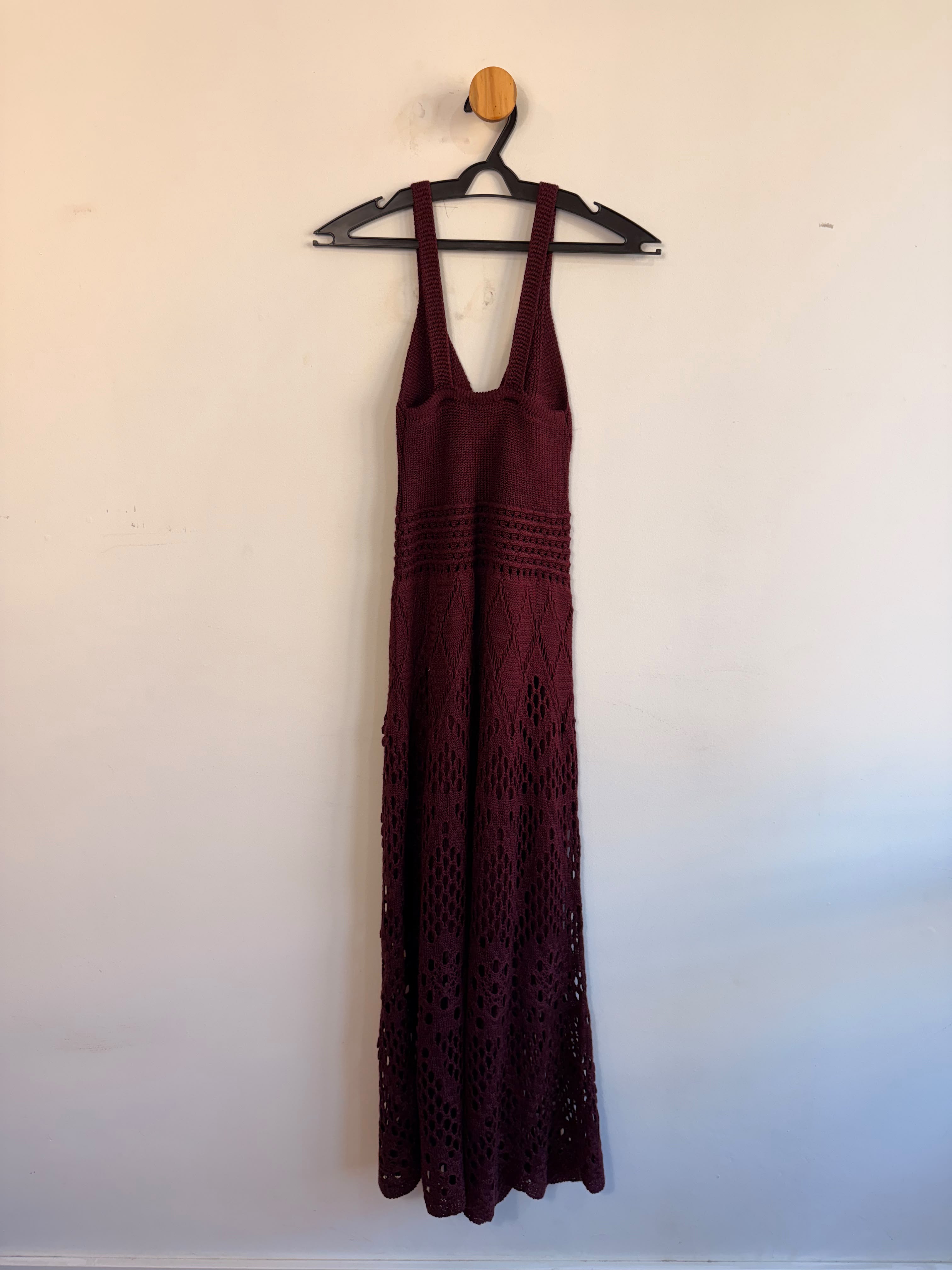 Vestido de Tricot vinho