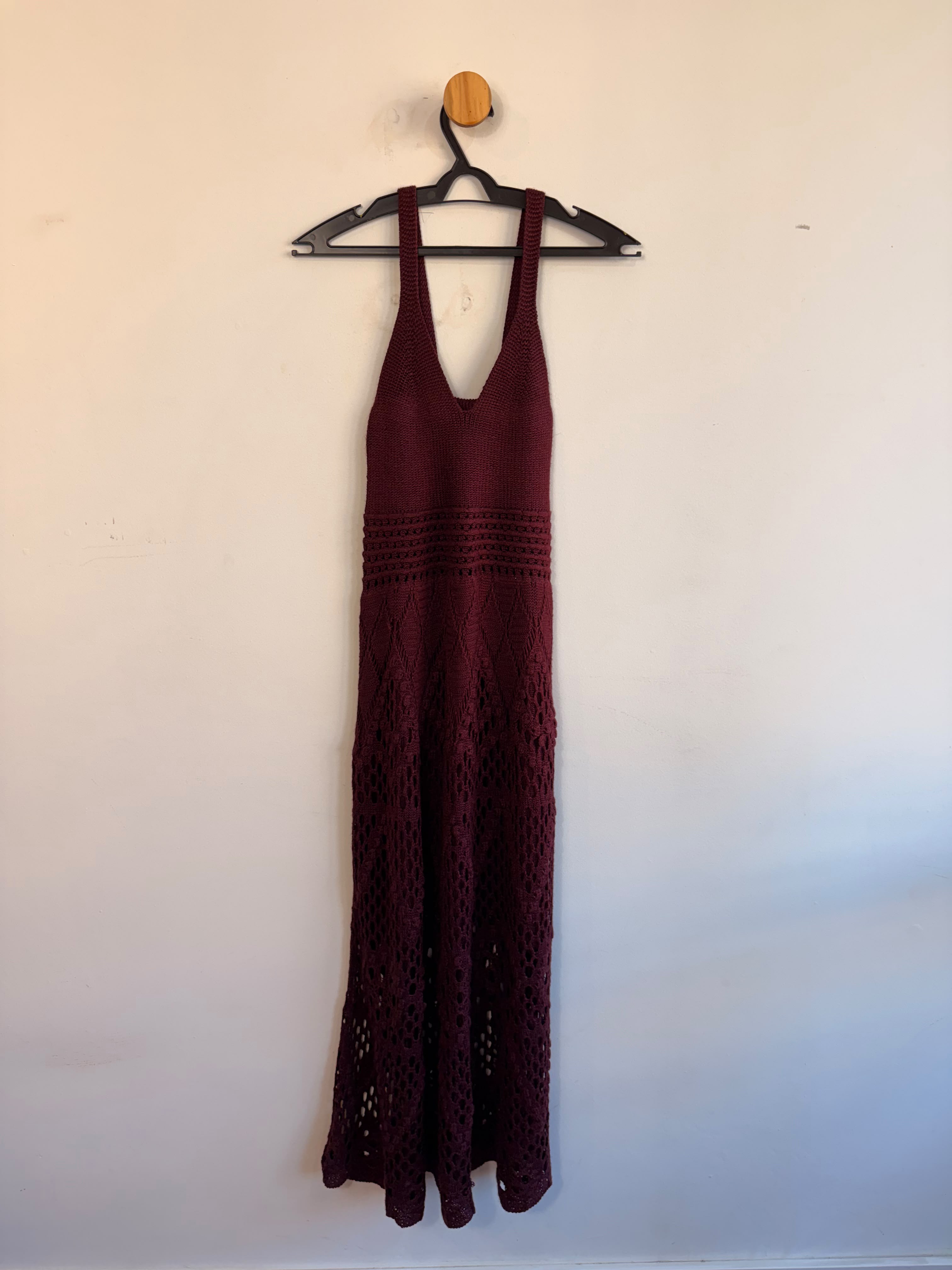 Vestido de Tricot vinho