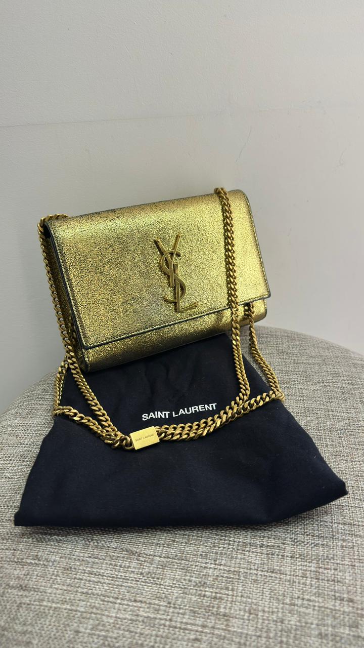 Bolsa YSL Dourada